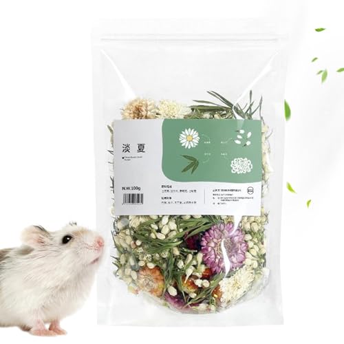 Hogvinnatil Hasenbettwäsche, Zwerghamsterbettwäsche | Kleines Tier natürliches Blumenkäfigzubehör - Kreativer getrockneter Blütenstreu für kleine Haustiere, Rennmäuse, Hamster, effiziente von Hogvinnatil