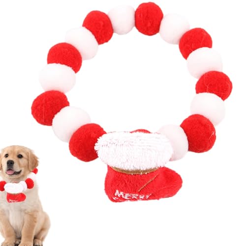 Hogvinnatil Katzen-Weihnachtshalsband, Weihnachtshalsbänder für Katzen - Dehnbares buntes Hundehalsband - Hunde-Weihnachtsoutfit, weihnachtliches Haustierkostüm für Hunde zum Fotografieren, tägliches von Hogvinnatil