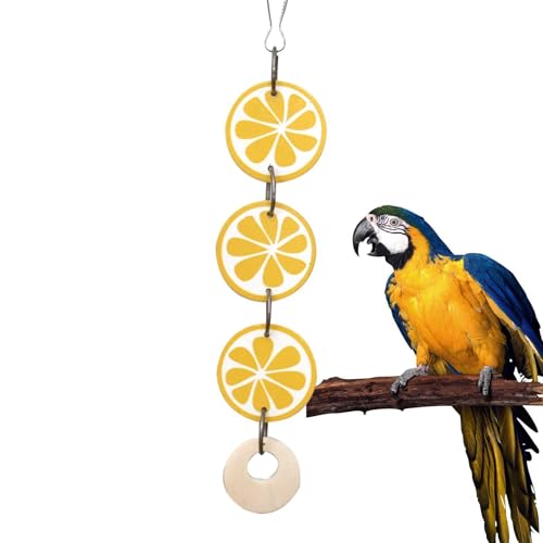 Hogvinnatil SALAKEET HOLKEN Toy, HOLZEN Vogelspielzeug | Zitronenvogel -Käfigspielzeug - Kreatives Accessoires, lustiger Anhänger für Cockatiel Lovebird Conure, Haustierbedarf von Hogvinnatil