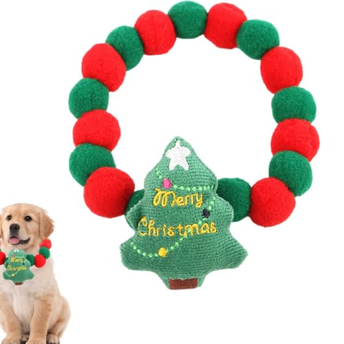 Hogvinnatil Weihnachts-Hundehalsband, Katzen-Weihnachtshalsband - Dehnbares buntes Hundehalsband | Hunde-Weihnachtsoutfit, weihnachtliches Haustierkostüm für Hunde zum Fotografieren, tägliches von Hogvinnatil