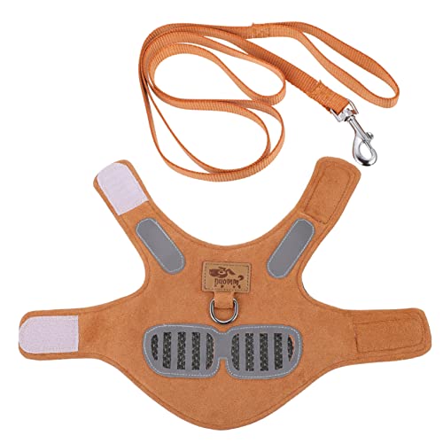 1 Satz Haustier Geschirr Trainingsgeschirr für Welpen Traktionsgeschirr für Welpen hundegeschirr Leine pet Supplies haustierbedarf Katzengurt hundegeschirr Weste Wildleder- Brown Hohopeti von Hohopeti