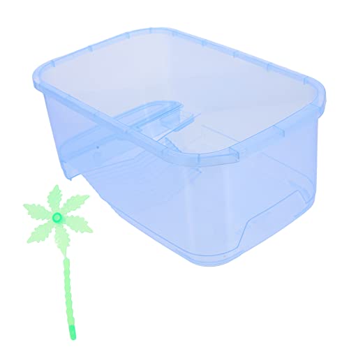 1 Set-Box Schildkrötenbecken Mini-Schildkröten Transportbehälter für Fische Reptilienbehälter Sicheres Haustiergehege Aquarium schildkröten zubehör Reptilienzubehör Reptilienbecken Hohopeti von Hohopeti