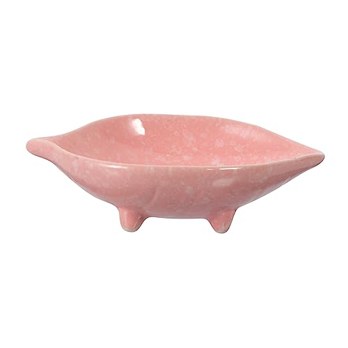 Hamsterschale aus Keramik pet Water Bowl keramikschüsseln Hamsterfütterungsgerät Essen Essen Platte Werkzeug Lebensmittel Kleiner Haustiernapf beißfester Futternapf Rosa Hohopeti von Hohopeti