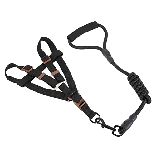 Hohopeti 1 Satz Haustierleine Hundeweste Leine Welpen-Westen-Seil-Kit Hundeleine Kleiner Hund Seil Leine hundegurt hundelaufband Dog Lead Haustier-Walking-Zubehör Hundeleinenset Nylon Black von Hohopeti