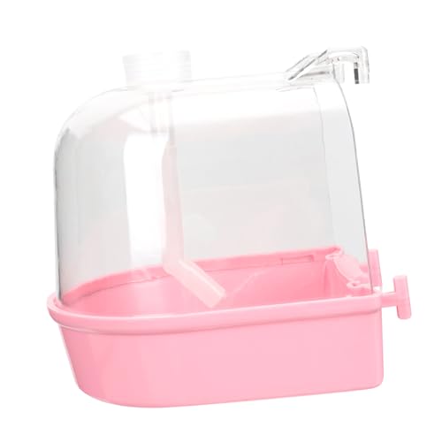 Hohopeti 1 Set-Box Papagei Badewanne Vogel Badebecken Vogelbadwürfel Papageienbadewanne Outdoor-Spielzeug Haustier Spielzeug Badewanne Für Haustiere Vogeldusche Badewanne Plastik Rosa von Hohopeti