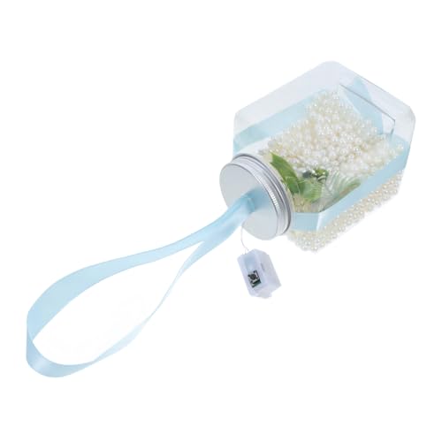 Hohopeti 1 Set Bruchsicheres Goldfischbecken Kampffischbecken Aquariumlicht Aquariumbecken Tisch Fischbecken LED Aquarium Büro Aquarium Quallen Sensorische Lampe von Hohopeti