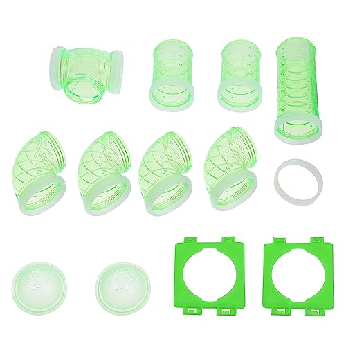 Hohopeti Spielzeug Für Hamster 12pcs Hamster Tube Modul Set Kunststoff Tier Tunnel Erweiterbar Käfig Zubehör von Hohopeti