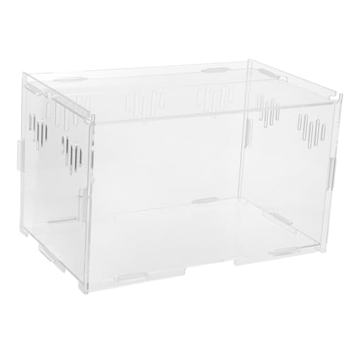 Hohopeti 1 Stück Karton Reptilienbox aus Acryl Futterbehälter Terrarien Schlange Acrylic Reptile Box Reptile Terrarium schleichtiere Reptilien-Terrarium-Lebensraum Zuchtbecken aus Acryl von Hohopeti