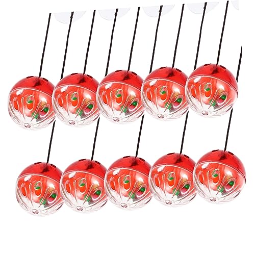 Hohopeti 10 Stück Kleine Haustierspielzeuge Jingle Bell Katzenspielzeug Kleines Haustier Glockenspielzeug Katzenball Glocke Gitterbälle Katzenspielzeug Katzenspielglocke von Hohopeti