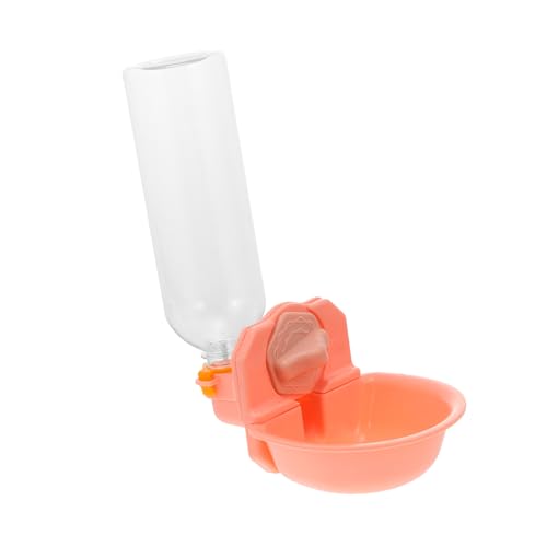 Hohopeti 1Stk Hunde wasserbrunnen Haustierwasser Wasserflasche für Geflügel Futterspender für Haustiere pet Feeder pet Water Bowl wasserspender für Hunde Futternapf für Haustiere Abs Rosa von Hohopeti