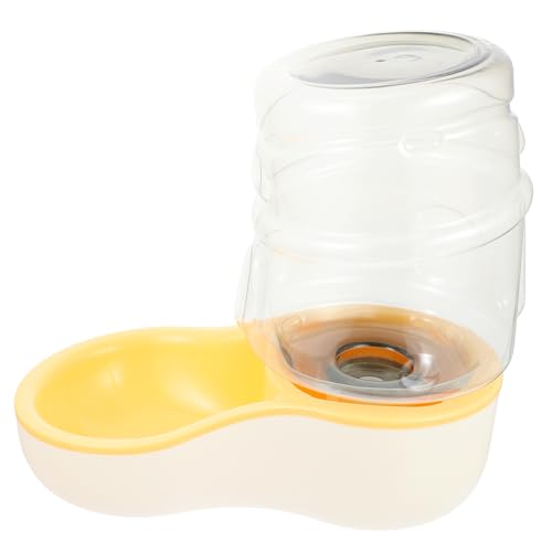 Hohopeti 1Stk Trinkbrunnen Automatischer Wassernapf Wasserspender für Hamster Hund wassernapf Hundewasser Pet Water Bowl pet Feeder trinkflaschen Haustiernapf Trinknapf für Welpen pp Yellow von Hohopeti