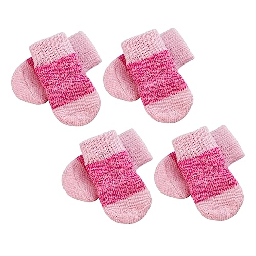 Hohopeti 2 Sätze Haustier Socken rutschfeste Elastische Hundesocken Socken Mit Hundegriff Warme Socken Für Haustiere Bequeme Haustiersocken rutschfeste Hundesocke Welpensocke Polyester Rosa von Hohopeti