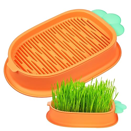 Hohopeti 2 Stück Box Soilless Katzengras Pflanzer Pp Hydrokultur Katzenpflanze Keimschale Microgreens Haustier von Hohopeti