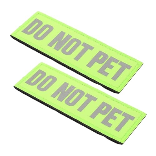 Hohopeti Reflektierende Hundeweste Aufnäher „Do Not Pet Patch Für Hundegeschirr Nylon Sticker Für Servicehunde Sicherheitsweste Für Begleithunde von Hohopeti