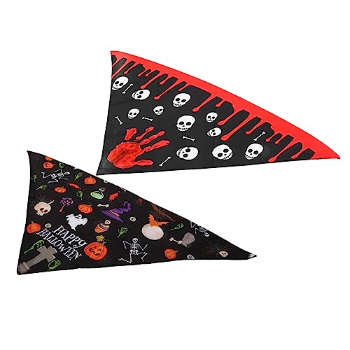 Hohopeti 2 Stücke Halloween Hund Bandanas Speichel Handtücher Halloween Pet Dreieck Lätzchen von Hohopeti