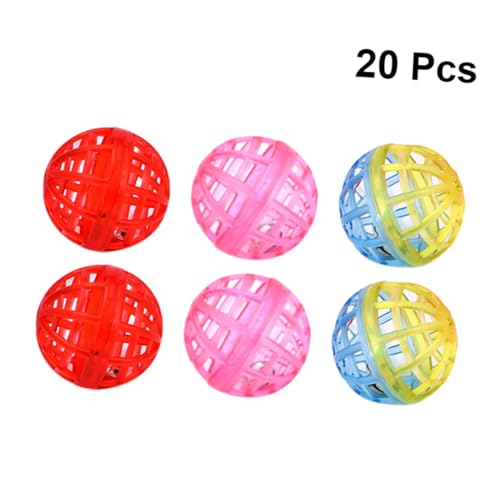 Hohopeti 20St Spielzeug für Haustiere Katzenspielzeug zum Schutz von Möbeln Spielzeugball Katze spielt Ball Katze neckt Ball Funny Toys Fun Toy Katzenglocke Ballspielzeug Pet-Ball-Spielzeug von Hohopeti