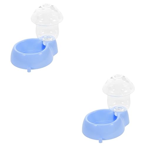 Hohopeti 2St Futterautomat für Haustiere Heimtierbedarf Wasserspender für Hunde Hase Wassernapf pet Feeder pet Water Bowl Katzenfutter und Wasserspender Trinkbrunnen für Katzen pp Sky-Blue von Hohopeti