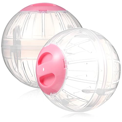 Hohopeti 2St Hamster Sportball Hamster-Läufer Hamster-Laufball Hamsterhaus Igelrad Hamster Spielzeug hamsterspielzeug Spielzeuge Sportbälle Zwerghamster läuft Ball Ratten-Übungsball Plastik von Hohopeti