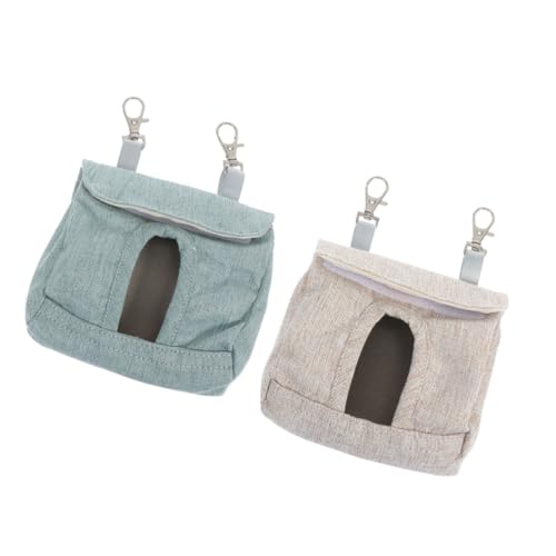 Hohopeti 2St Kaninchen-Heu-Tasche Kaninchenkäfig zum Aufhängen Futterbeutel für Hamster hamsterkäfig zubehör Hamster zubehör für den käfig Futterbeutel für Kaninchen Hasentasche Stoff von Hohopeti