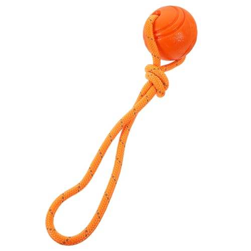 Hohopeti 2St Spielen Sie mit dem Ball Hundeseil Ablenkungsspielzeug für Hunde Hund werfen interaktives Spielzeug knete Spielzeug Dog Toy Kauspielzeug Hundezubehör Gummi Orange von Hohopeti