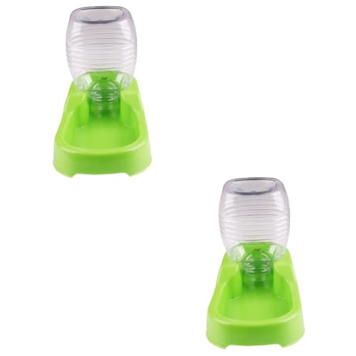 Hohopeti 2St Wasserspender für Hunde Kleiner hundewassernapf Futterautomat für Hundefutter pet Water Bowl Dog Water Bowl Futterautomat für Haustiere Haustier-Trinkwerkzeug Green von Hohopeti