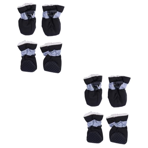 Hohopeti 2St warme Haustierschuhe warme Hundeschuhe Winterschuhe für Hunde Winterschuhe für welpen Socken Hundeschuhe Regenstiefel für Hunde Dog Shoes Hunde Schuhe Hunde Stiefel Black von Hohopeti