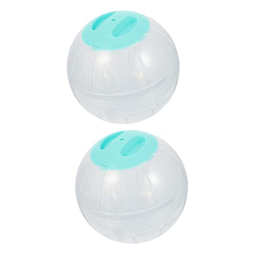 Hohopeti 2st Hamster Laufball Hamsterräder Laufspielzeug Für Hamsterübungen Mini-sportbälle Hamster Rollt Heimtier-übungsspielzeug Hamster Läuft Spielzeug Für Kleine Tiere Plastik Blue von Hohopeti