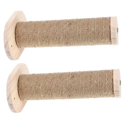 Hohopeti 2 Stücke Katze Schritte Barsch Montiert Katze Scratcher Natürliche Holz Katze Klettern Schritte Set von Hohopeti