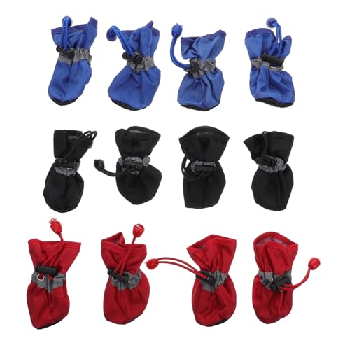 Hohopeti 3 Sets Haustier Hundestiefel Für Den Außenbereich Haustier Regenstiefel Haustier Schuhe Hunde Regenstiefel wasserdichte Regenstiefel Hundeschuhe rutschfeste Regenschuhe von Hohopeti