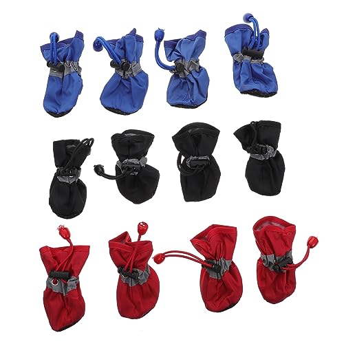 Hohopeti 3 Sets Haustier Hundestiefel Wasserdichter Stiefel wasserdichte Haustierschuhe – rutschfeste Regenschuhe Hundeschuhe wasserdichte Hundestiefel Outdoor Schuhe Für Haustiere von Hohopeti