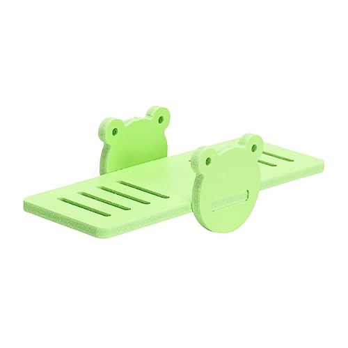 Hohopeti Interaktiver Haustier-Spielplatz 3 Stück Hamster-Holzspielzeug Frosch-Wippe Rocker-Boxen Klettern Spielen für Kleintiere von Hohopeti