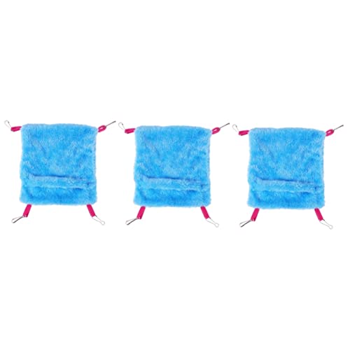 Hohopeti 3 Stücke Haus Papagei Decke Warm Hängend Vogel Haustier Hamster Nest Guinea Schlafsack Bluesize Bett Hängematte Tasche S Für Kleines Wickeltier Schlafmatte Spielzeug von Hohopeti