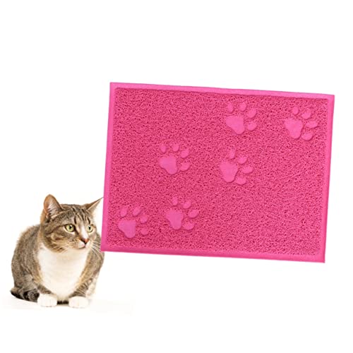 Hohopeti 30 x 40 cm Haustier Matte Für Hunde Und Katzen rutschfeste Fuß Isomatte Rosarot Krallen Und Fußabdruckschutz Reinigungsteppich Für Zuhause Ideal Als Tischset Für Haustiere von Hohopeti