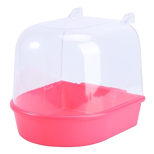 Hohopeti 3St Badekäfig für Kanarienvogel Birds Little Bird Splash Guard Vogelzubehör bathbucket Käfig für Nymphensittiche Papagei Wannen Vogelkäfig für Vögel abgedeckt Vogelbadkäfig rot von Hohopeti