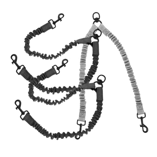 Hohopeti 3St Haustierleine hundezubehör doppelte hundeleine Haustier-Traktionsseil Leine zum Gassigehen mit dem Hund Zugleine Strickleinen für Hunde Outdoor-Welpenleine Rostfreier Stahl von Hohopeti