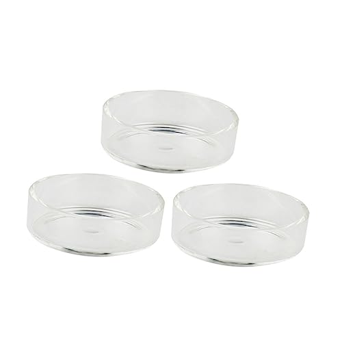 Hohopeti 3 stücke Runde Garnelen Futternäpfe Kristall Garnelen Feeder Bowl Garnelen Futter Gericht Sicher für Haustiere Aquarium Ornament von Hohopeti