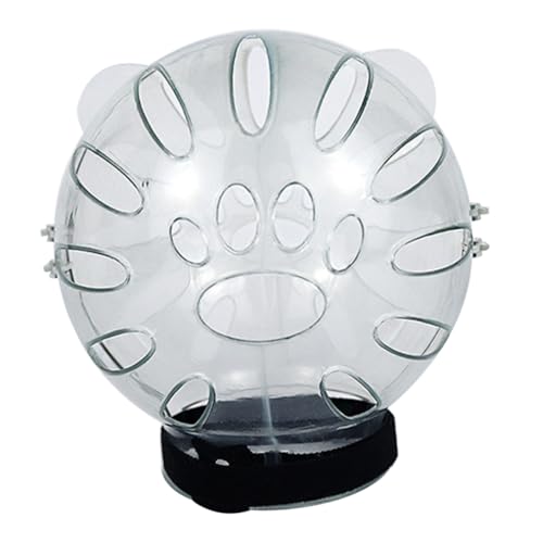 Hohopeti 3st Haustierraumhaube Katzenpflege Katzen-Donut-haube Katzenhaube Bergungshelm Für Katze Katzenmaul Fellpflegehelm Für Katzen Katze Verstellbare Kapuze Katzenhelm Abs Transparent von Hohopeti