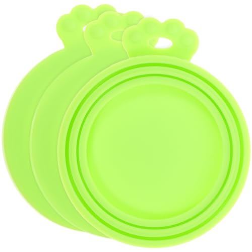 Hohopeti 3st Silikondeckel Für Dosen Hundefutter Kann Tops Universelle Behälterabdeckung Hundefutterdeckel Für Dosen Saucenbecher Deckel Ersetzen Getränkedosendeckel Light Green Kieselgel von Hohopeti