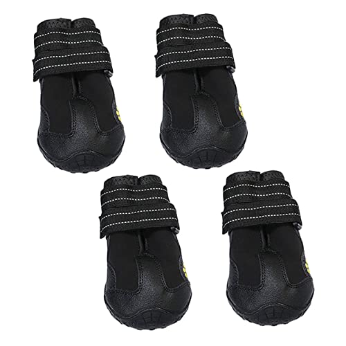 Hohopeti 4 Stück Haustierschuhe Laufschuhe Für Hunde Welpenstiefel rutschfeste Welpenschuhe Outdoor-Schuhe Für Haustiere Hundestiefel Hundeschuhe Verschleißfeste Schuhe Tuch Der Hund von Hohopeti