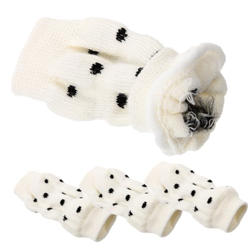 Hohopeti 4 Stück Haustiersocken Knieschützer Beinstrümpfe Hundebeinwärmer Beinärmel Katzenbeinärmel Hundebeinwärmer Katzenbeinwärmer Hundeleggings Heimtierbedarf Beinmanschette von Hohopeti