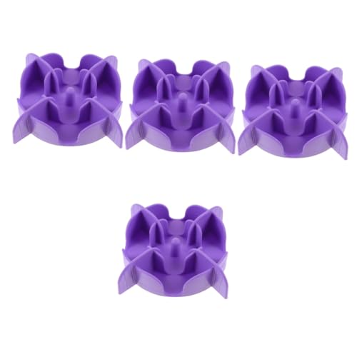 Hohopeti 4 Stück langsamer Zubringer Suction Cup saugnäpfe hundekot Slow Feeder Hundenäpfe für kleine Rassen Puzzle Hundenapf Schalen aus Silikon Hundenapf langsam fressen Kieselgel Violet von Hohopeti