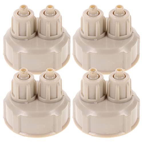 Hohopeti 4pcs DIY Reaktor Wasserflasche Zubehör DIY Kits Luftdiffusor CO2 DIY Reaktor Flaschenverschluss Aquarium Co2 System Cap Co2 Flasche Aquarium Flasche für lebende Pflanze Air Bottle Cap DIY von Hohopeti