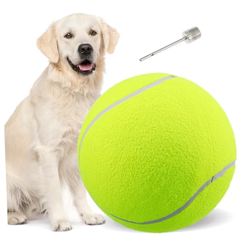 Hohopeti 5St Tennisbälle für Hunde Strand großer Hundeball groß Tennisball-Sturz Outdoor-Spielset sportgeräte Sport geräte Large pet Toy Spielzeug 24cm Tennisball riesiger Tennisball Green von Hohopeti