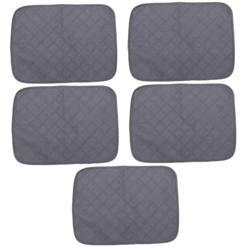 Hohopeti 5St wasserdichte Matte für Haustiere meerschweinchen pinkelmatte Kaninchen-PIPI-Pad hamsterbett Kaninchenbettung Hamsterzubehör Hamster Matten Polyester Dark Grey von Hohopeti