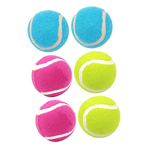 Hohopeti 6St Tennisspielzeug für Hunde kleine Hundebälle Hundekauspielzeug für Welpen kaubälle für Hunde Interactive Dog Toys interaktives Spielzeug Spielzeuge Welpenball Hundeball Gummi von Hohopeti