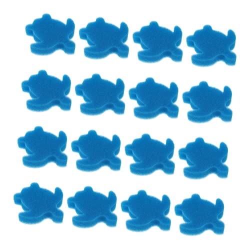 Hohopeti 72 STK Filterschwamm küchenschwamm Kitchen Sponge Filtermedien für Aquarien Schildkrötenöl absorbierender Poolschwamm Teich Schwimmschwamm Ölabsorbierender Schwamm Polyurethan Blue von Hohopeti