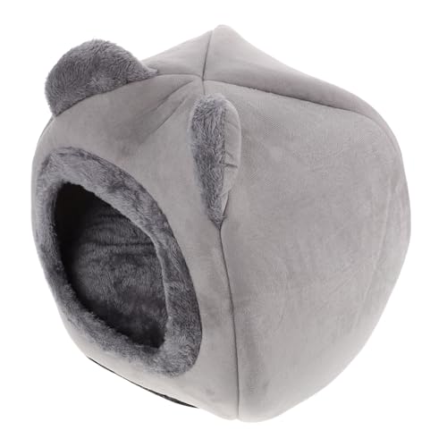 Hohopeti Bett Für Katzen Katzenbett Abgedeckt Betten Für Katzen Katzennest Katzenbett Zelt Kätzchenbetten Schlafsack Für Haustiere Katzen Wärmebett Katzenbetten Katzenbett Stoff Grey von Hohopeti