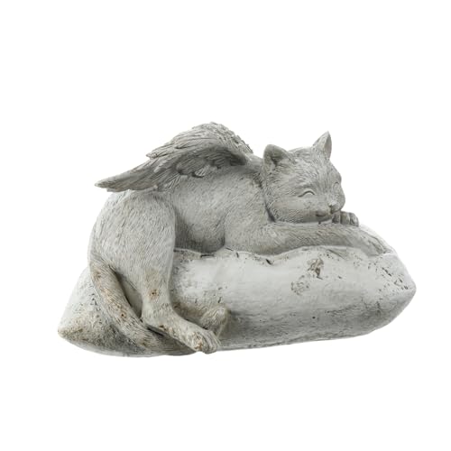 Hohopeti Engel Katze Ornamente Katzengarten Engel-Haustier-Statue Katzen-denkmal Katze Mit Gedenkkatzenengel Kätzchengeschenke Katzen-Engel-Statue Gedenksteine ​​für Katzen Harz von Hohopeti