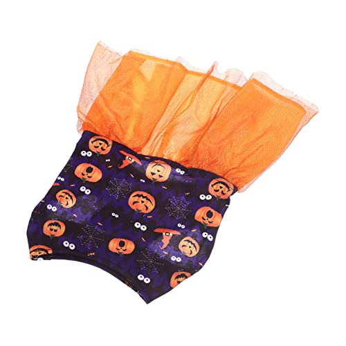 Hohopeti Halloween-Kleid Für Haustiere Welpenkleid Party-katzenbekleidung Halloween-haustierkleidung Hund Katze Kleidung Zum Anziehen Für Haustiere Halloween-katzenrock Orange Polyester von Hohopeti