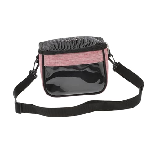 Hohopeti Hamster Aus Tasche Rattenvorräte Hamster-Reisetasche Kaninchenträger Einkaufstasche Mini Mini-tragetaschen Tragbare Hamstertrage Chinchilla Igel Tragetasche Oxford-Stoff Rosa von Hohopeti